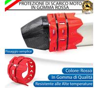 PROTEZIONE PER SCARICO TERMINALE IN GOMMA ROSSO PER CAGIVA ELEFANT 125