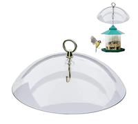 Protezione per scoiattoli per mangiatoia per uccelli, cupola protettiva trasparente, copertura antipioggia per vermi della farina, copertura protettiva per mangiatoie da appendere, per fermare