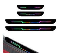 Protezione per soglia della porta, protezione per davanzale e antigraffio, set da 4 pezzi, per gradini auto, camion e veicoli come protezione decorativa