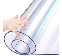 Protezione per tavolo da pranzo in plastica trasparente da 91,4 x 121,9 cm, in PVC, tappetino da cucina, protezione per tavolo da caffè, protezione per piano di lavoro, impermeabile, rettangolare, in