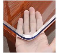 Protezione per tavolo da pranzo rettangolare in PVC, spessore 2 mm, 90 x 220 cm, impermeabile, protezione per tavolo da pranzo in plastica resistente, per casa e cucina