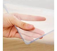 Protezione per tavolo in PVC trasparente, 1,5 mm, per tavoli da pranzo e scrivanie, lavabile, antiscivolo, resistente ai graffi, copertura in plastica tagliata su misura per superfici rettangolari (60