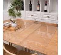 Protezione per tavolo in PVC trasparente, spessore 1,5 mm, copertura rettangolare per sala da pranzo, tavolino da caffè, scrivania per studenti, 81,3 x 101,6 cm, protezione per mobili in legno e
