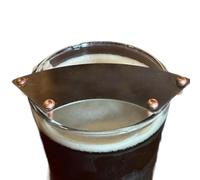 Protezione per tazza per baffi, attacco in metallo da 7,5 cm, accessorio portatile a morsetto, anti-macchia, per capelli, per caffè, birra, vino, tè, regalo da viaggio, presa comoda e stabile