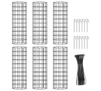 Protezione per tronco d'albero con pali in metallo, gabbia espandibile per proteggere le piante, a prova di cervi e animali, facile da installare