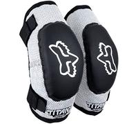 FOX Pee Wee Titan Protezioni per gomito motocross per bambini, nero/grigio, Taglia S/M