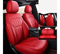 Protezione Personalizzato Per A4 B8 2007 2008 2009 2010 2011 2012 2013 2014 2015 Montato Faux Leather Car Seat Covers Set Protector(Rosso)