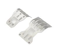 Protezione piastra paramotore per armatura anteriore e posteriore in acciaio inossidabile compatibile con parti di automobili RC Parti di aggiornamento per auto Mojave RC in 1/7(B)