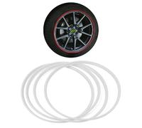 Protezione Professionale for Cerchioni, Protezione for Ruote, Installazione A Filo, Facile E Comoda, Materiale In Nylon Ad Alta Resistenza(White,18-inch)