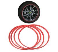 Protezione Professionale for Cerchioni, Protezione for Ruote, Installazione A Filo, Facile E Comoda, Materiale In Nylon Ad Alta Resistenza(Red,19-inch)