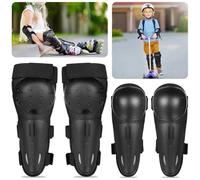 Protezione regolabile per ginocchia, tibia e gomito, per bambini, set da 4 pezzi per skateboard, sci e altro
