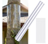Protezione riutilizzabile in PET per prevenire l'iguana, per alberi, iguane e roditori, include nastro trasparente per una vestibilità sicura, 121,9 x 40,6 cm, confezione da 2 per esterni (40,6 x
