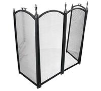 Protezione schermo antincendio nero a 4 pannelli protezione scintille rete fr...