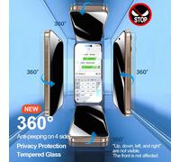 Protezione Schermo Privacy Completa a 360° per iPhone, Copertura Completa Superiore/Inferiore/Sinistra/Destra, Anti-Sbirciatura, Anti-Impronta, Anti-Caduta, Protezione Privacy Completa, Protezione Pri
