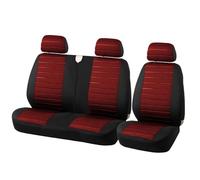Protezione Sedile Coprisedile Universale Per Camion 2+1 Posti Airbag Interno Traspirante Compatibile Per Sedile Singolo Conducente E Doppio Passeggero Coprisedili(Rosso)