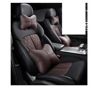 Protezione Sedile Set Completo Di Pelle Per Coprisedili Per Auto Personalizzati Per JAGUAR Per E-PACE XE XF XJ F-PACE F-TYPE XFL Accessori Auto Styling Coprisedili(BLACK BROWN LUX)