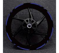 Protezione serbatoio Adesivi Per Cerchi Da 17 Pollici Per Moto Per KAWASAKI Per Ninja 250 400 650 Z1000 Z800 Z900 Z250 Decalcomania Riflettente Con Carattere(Blue)