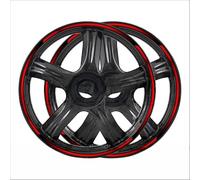 Protezione serbatoio Adesivi Riflettenti Per Cerchi Moto Per Kawasaki ZX-6R ZX-10R ZX6R ZX10R 636, Adesivi Anteriori E Posteriori Da 17 Pollici(Red)