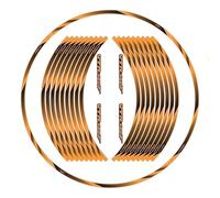 Protezione serbatoio Adesivi Riflettenti Per Mozzi Ruota Anteriore E Posteriore Per Moto Per HONDA VTR1000F VTR 1000F, Da 17 Pollici(Orange)