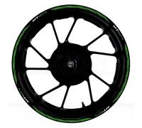 Protezione serbatoio Adesivi Riflettenti Per Mozzi Ruota Da 17 Pollici Per Moto Per Yamaha MT-07,MT07 Strisce Per Cerchi, Accessori(Vert)