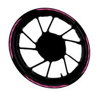 Protezione serbatoio Adesivo Riflettente Per Cerchioni Di Motocicletta Per Suzuki Per Hayabusa 1300, Decalcomania Riflettente Per Cerchi Da 17", Accessori A Strisce.(Rose)