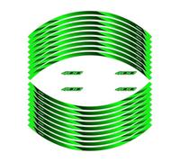 Protezione serbatoio Per KAWASAKI Per NINJA400 EX400 Motociclo Mozzo Ruota Da 17 Pollici Decalcomania Decorazione Striscia Cerchione Adesivo Riflettente Accessori(Vert)