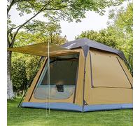 Protezione Solare PU3000mm 4-6 Persone in Campeggio, Pop-up Tenda Spiaggia Portatile, Garden Shelter Gazebo, per Escursioni da Picnic e Viaggi (Colore: Marrone) Visione