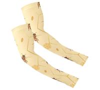 Protezione solare UPF 50+, maniche a compressione da uomo e donna, per basket, calcio, corsa, elasticizzate, per la maggior parte delle braccia, nido d'ape, bel design da giardino