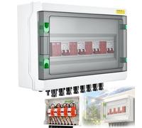 Protezione Sovratensioni FV, 40A/1000V 4 Ingressi 4 Uscite Interruttore Sicurezza Antifulmine Interruttore Automatico 4 Stringhe Scatola Giunzione Solare Impermeabile Ip65 1000V DC 40A 20-40KA