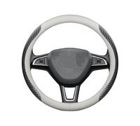 Protezione Sterzo In Pelle PU Coprivolante Universale Ricambi Auto Da 38 Cm Copertura Volante Auto Antiscivolo(O Fibre Lucide)