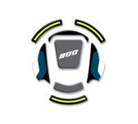 PROTEZIONE TAPPO BENZINA RESINA 3D COMPATIBILE CON CF MOTO 800MT TOURING/SPORT 2022 ON GP-887 (Blu e Fluo)