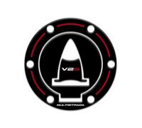 Protezione tappo benzina RESINA 3D Compatibile con Ducati Multistrada V2S Pikes Peak GP-776 (Red)