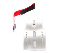 Protezione Telaio Acciaio Inox per RC 1/10 Piastra Skid Armor Completa | Parapancia Differenziale Assale Kit Protezione Sottoscocca Ricambi Tuning Auto Radiocomandata(Metal Battery Plate)