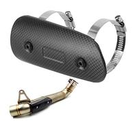 Protezione Termica dello Scarico Kit Protezione Termica Universale Copertura del Tubo Centrale di Scarico in Fibra di Carbonio a Secco con Schermatura Termica Kit Protezione Protezione Termica dello