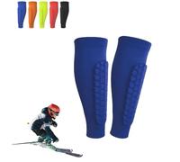Protezione Tibia Sci, Proteggi Tibia Sci, Calzino Proteggi Tibie, Protettori di Tibie Elastici Anti-Collisione Lunghi, Struttura a Nido d'ape, per Sciare/Calcio