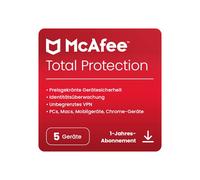 Protezione totale McAfee | 5 dispositivi | Download e codice prodotto