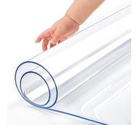 Protezione trasparente della Tabella del PVC, spessore di 1.5mm | Protezione per tavolo in PVC resistente, resistente al calore, impermeabile, facile da pulire per l'uso quotidiano e