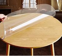 Protezione trasparente per tavolo rotondo, impermeabile, antiscivolo, resistente al calore, facile da pulire, diametro 60 cm, ideale per la casa e la sala da pranzo