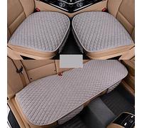 Protezione Tutte Stagioni Coprisedile Per Auto Protector Linen Universal Front Back Flax Automobile Cushion Pad Mat Schienale(Grey)