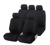 Protezione tutte stagioni Coprisedili Per Auto A 5 Posti Protezioni Per Cuscini Universali Per Auto Per Citroen Antiscivolo Comodo Durevole(Black full set)