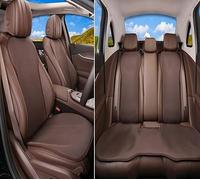 Protezione Tutte Stagioni Tappetino Di Protezione Traspirante In Seta Ghiaccio Per Kia Per Forte Per Sportage Per Telluride K5 K8 Coprisedile Per Auto Set Quattro Stagioni(Five seat Brown)