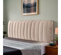 Protezione universale antipolvere per testiera con tasca laterale, design a righe verticali per una vestibilità comoda in camera da letto, camera degli ospiti o camera d'albergo