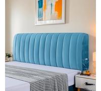 Protezione universale antipolvere per testiera con tasca laterale, design a righe verticali per una vestibilità comoda in camera da letto, camera degli ospiti o camera d'albergo