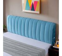 Protezione universale antipolvere per testiera con tasca laterale, design a righe verticali per una vestibilità comoda in camera da letto, camera degli ospiti o camera d'albergo