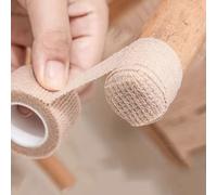 Protezione universale autoadesiva per gambe delle sedie, adatta a tutti i tipi di mobili, scarpine e pavimenti in legno, riduce il rumore, rotolo da 41 m, circa 30 tappi (beige)