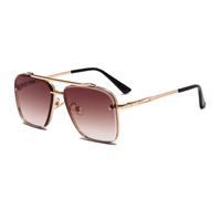 Protezione UV 2024 Mode Coole M?nner Fahrbrille Occhiali Gradient Braun Sonnenbrille Vintage Sonnenbrille, Maglietta Doppelter, Taglia unica