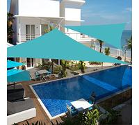 Protezione UV balcone ombra 2,4 x 2,4 m 98% blocco impermeabile baldacchino vela traspirante copertura per pergolato installazione senza trapano per campeggio all'aperto trampolino azzurro cielo