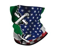 Protezione UV Bandana,America And Italy Italian Flag Wavy Combine,Decorazione facciale Antiscivolo Sciarpa al Collo per Arrampicata Adulto Donna 26X30cm