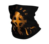 Protezione UV Fascia per Capelli,Jesus Christ Saved My Life Bronze,Ghetta Elastico Headwrap per Uomo attività Campeggio 26X30cm