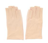 Protezione UV guanti a metà dita cure cure per la pelle antgli guanti chio art guanti di protezione solare (Beige)